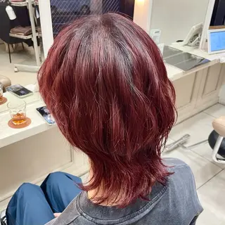 カラー メンズ 横浜パーマ🌐ボブ✨ 暖色カラーもえかのヘアスタイル