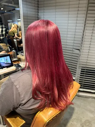 ロング カラー ハイトーンカラー が絶対可愛い✨泰聖✨のヘアスタイル