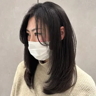 ロング 結べるレイヤーカット /カラー/あさかのヘアスタイル