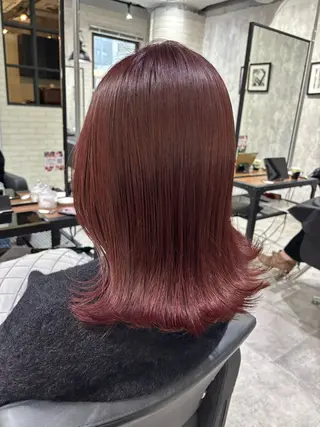 ミディアム カラー ヘアアレンジ kei🤎ベージュ /透明感カラー/博多のヘアスタイル