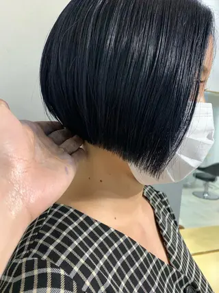 ショート カラー ボブパーマコテ巻き風 パーマNo1深江秀平のヘアスタイル