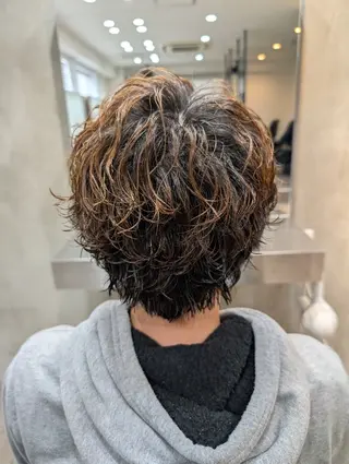 ショート パーマ メンズ QOL札幌YUTO （旧QOL円山）のヘアスタイル