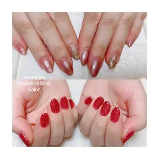 ミディアム ネイル 🐾enen style 🐾のネイルデザイン