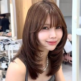 セミロング カラー みずき/銀座 レイヤーカットのヘアスタイル