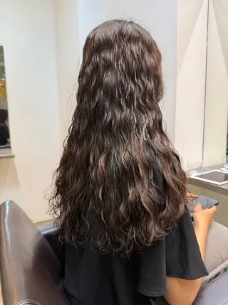 ロング 🌿朝5分でお洒落 パーマスタイル🌿のヘアスタイル