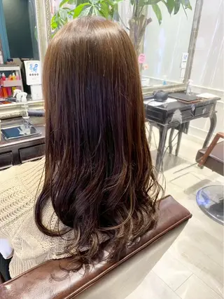 カラー 透明感カラー yuzuna♩のヘアスタイル