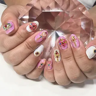 ネイル 渋谷/チップ長さ出し 👑アプレgel-xのネイルデザイン