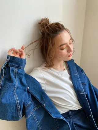 ミディアム 小林 夢羽のヘアスタイル