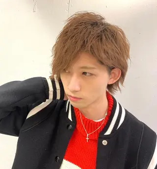 ミディアム カラー パーマ ヘアアレンジ メンズ 野木 良平のヘアスタイル