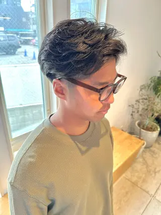 ショート パーマ メンズ 🔥メンズ特化 /パーマ&カット🌀のヘアスタイル