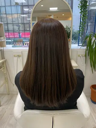 セミロング 町田 あみのヘアスタイル