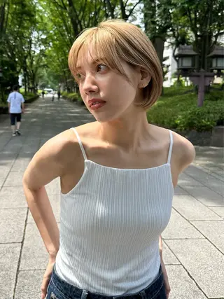 ショート 縮毛矯正/レイヤー taiga🧡のヘアスタイル