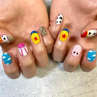 ショート カラー パーマ ヘアアレンジ メンズ キッズ ネイル マツエク・マツパ アイブロウ 今福鶴見ネイル 8(エイト)のネイルデザイン