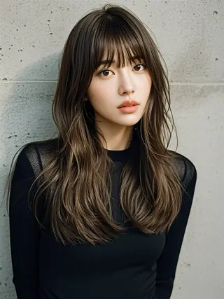 ロング ウルフカット 811 大阪梅田 ウルフのヘアスタイル