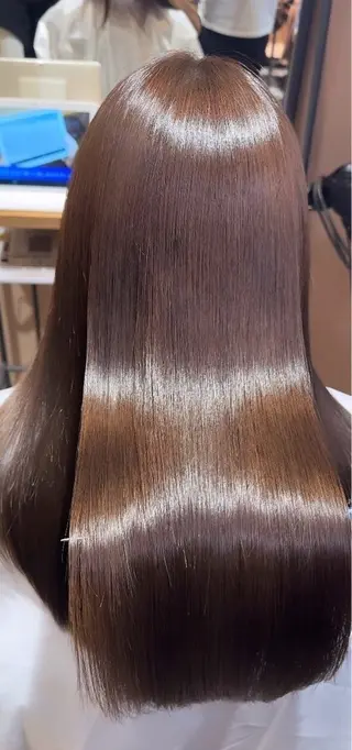セミロング 韓国ヘア髪質改善✖️ パーソナルカラー吉岡のヘアスタイル