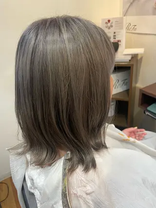 ミディアム カラー 浅香山✨美髪✨ やまもとあきこのヘアスタイル