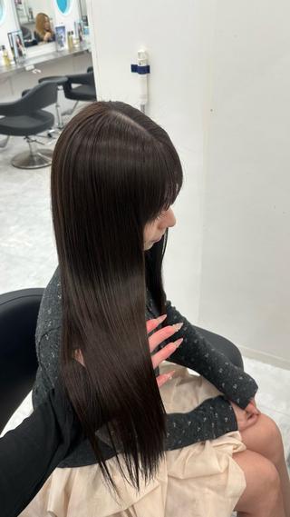 ロング カラー ヘアアレンジ 大人っぽ中韓レディ ヘア🤍MAOのヘアスタイル