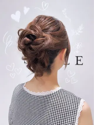 ヘアアレンジ レイヤー｜ハッシュ｜ ヘアセット｜山田寛菜のヘアスタイル