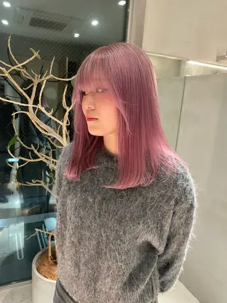 セミロング ショート⌇艶カラー ⌇ RIN🌙のヘアスタイル