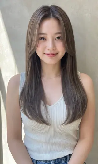 ロング カラー 中津No.1髪質改善 店長✨透ける暗髪のヘアスタイル