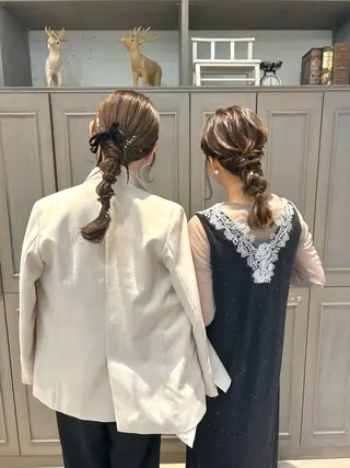 ヘアアレンジ 暖色カラー/アレンジ /束間まつげ🌼のヘアスタイル