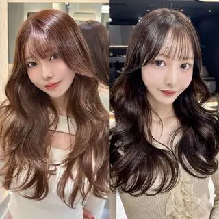 セミロング カラー パーマ ✨美髪矯正×髪質改善 🍎カイト🍎渋谷のヘアスタイル
