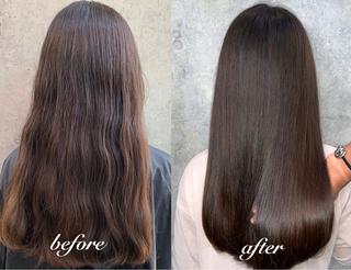 ロング あゆな\メンズカット \髪質改善のヘアスタイル