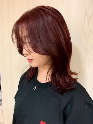 ミディアム カラー 韓国ヘア特化🇰🇷 心斎橋【ユリカ】のヘアスタイル