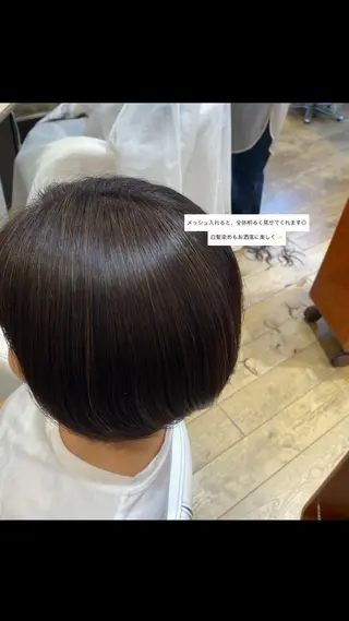 ショート カラー ボブ/ミディアム/ maikaのヘアスタイル