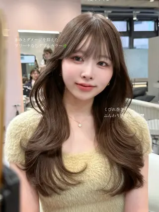 セミロング カラー 大宮レイヤーカット ハッシュ　柏崎颯刀のヘアスタイル