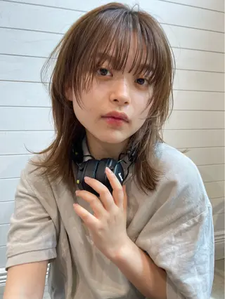ミディアム カラー パーマ ヘアアレンジ カットモデル募集中/ 店長/角田真哉のヘアスタイル