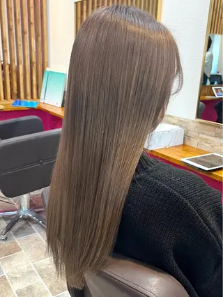 ロング カラー ヘアカラー&縮毛矯正 STAR☆RIVERのヘアスタイル