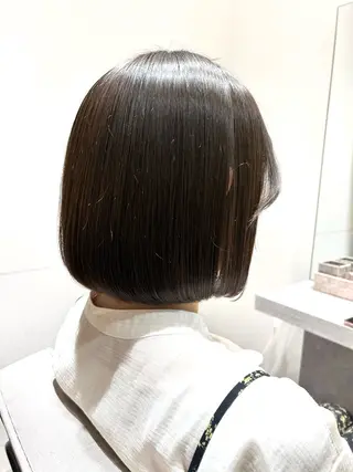 ミディアム カラー 似合わせボブ🫧 丸みショート藤本のヘアスタイル