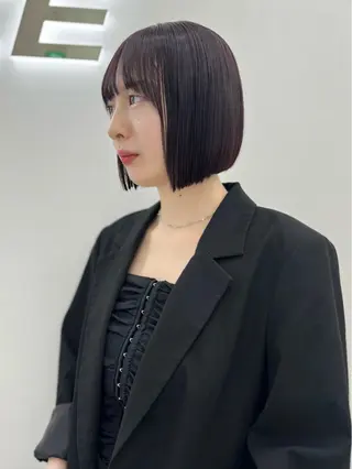 ショート カラー ヘアアレンジ 縮毛矯正🤍 ボブ/ HIKARIのヘアスタイル