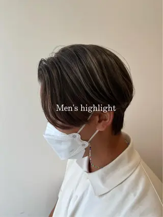 カラー メンズ ボブ🍊暖色カラー 浅草【Bob美容師】のヘアスタイル