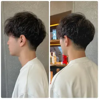ショート パーマ メンズ メンズ💈毛流れパー マ✨メンズカット吉田のヘアスタイル