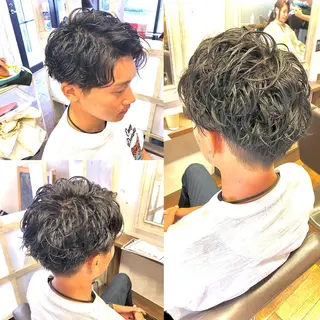 ショート パーマ カラー ヘアアレンジ メンズ 💜髪の救世主💜 MASAのヘアスタイル