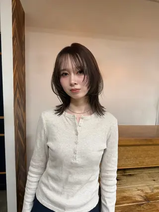ミディアム カラー まろやか透明感カラー ♡MANAのヘアスタイル