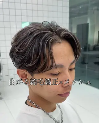 カラー メンズ 高崎 堅心のヘアスタイル