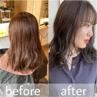 カラー 🍊mai🍊 似合わせスタイル🌿のヘアスタイル