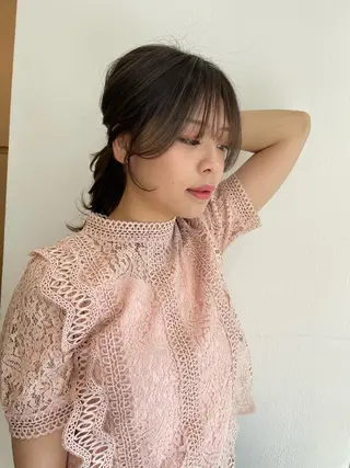 ミディアム 似合わせカット 迫留由弥のヘアスタイル