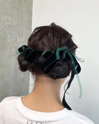 ミディアム 土田かほ/本日🈳 ヘアセットのヘアスタイル