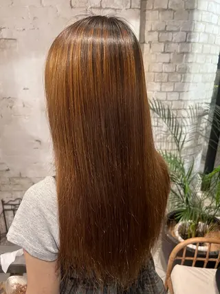 ロング コテ巻きパーマ✨/ 木下明哉のヘアスタイル