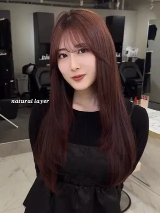 ロング カラー 大人韓国レイヤ ー特化｜角岡泉希🩶のヘアスタイル