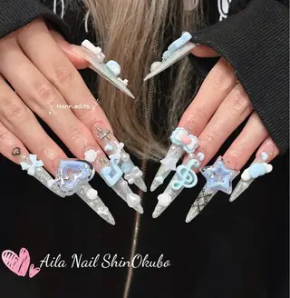 ロング Aila Nail Shinokuboのネイルデザイン