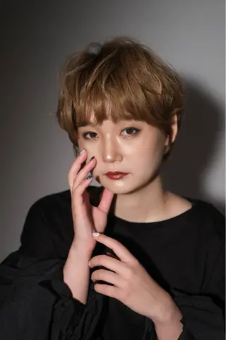 ショート カラー 透明感カラーショート ボブツムギ♡のヘアスタイル