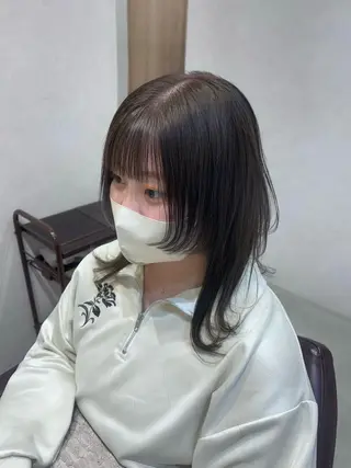セミロング Mao 🎀bob 赤み撃退🌿艶カラーのヘアスタイル