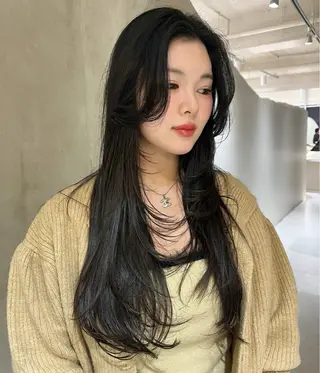 セミロング カラー 重松 丈博のヘアスタイル
