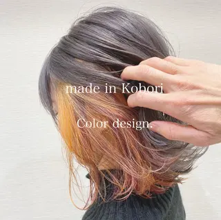 ショート カラー レイヤーカット/ 前髪顔周りカットのヘアスタイル