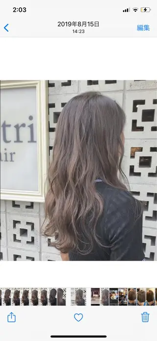 ロング ミルクティーベージュ ブリーチ 店長 清水のヘアスタイル